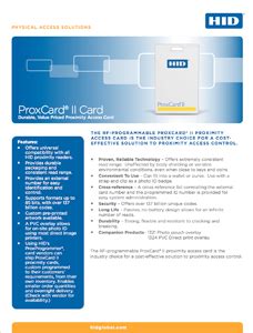 Prox ProxCard II Card Datasheet 